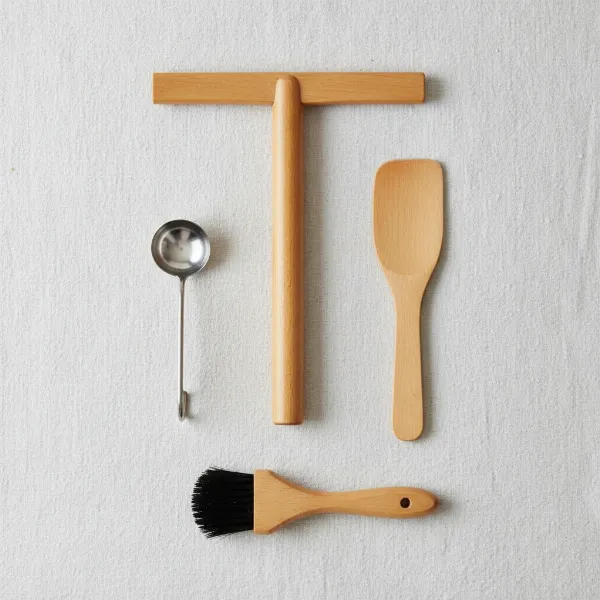 Krampouz Tibos crepe maker accessories kit: spreader, spatula, ladle